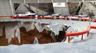 Trashed Corvette Museum Image