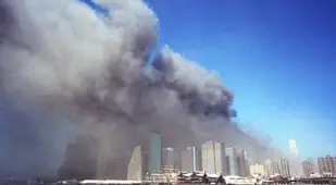 Distant View Of World Trade Center Smoke