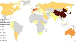 25 Maps Atheism