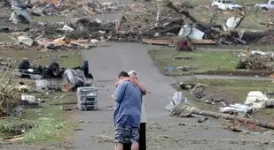 Family Hug After Tornado Influential Photographs