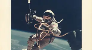 classic nasa space walk