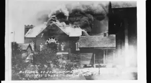 Tulsa Riot Burning Church