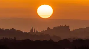Edinburgh Castle At Sunrise