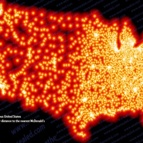 The Map Of America Visualized By McDonalds Locations
