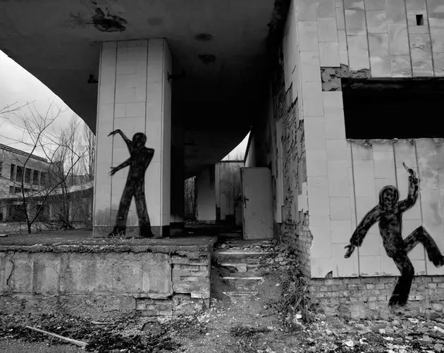 Chernobyl Black And White Figures