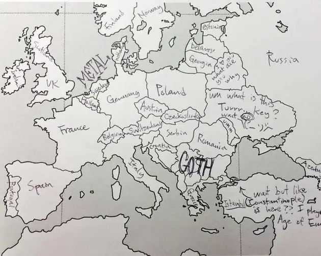 Europe Map Goth