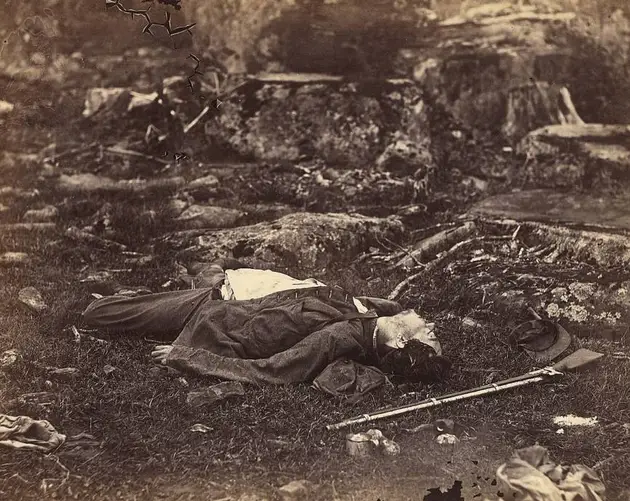 Soldier Dead With Rifle