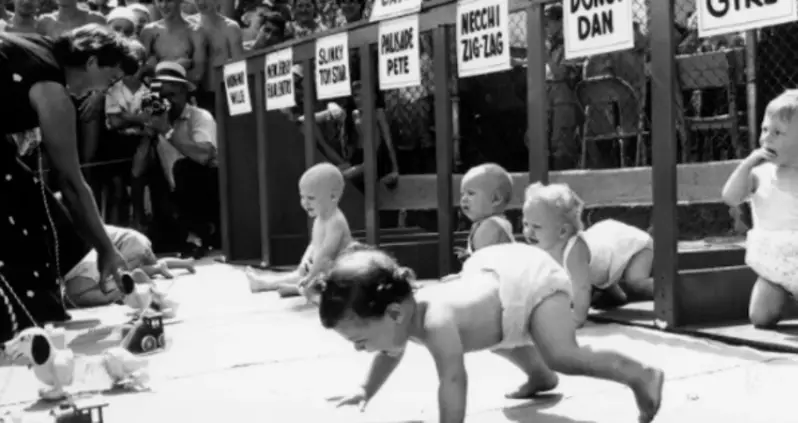 Vintage Baby Racing Photos That Are Both Adorable And Troubling