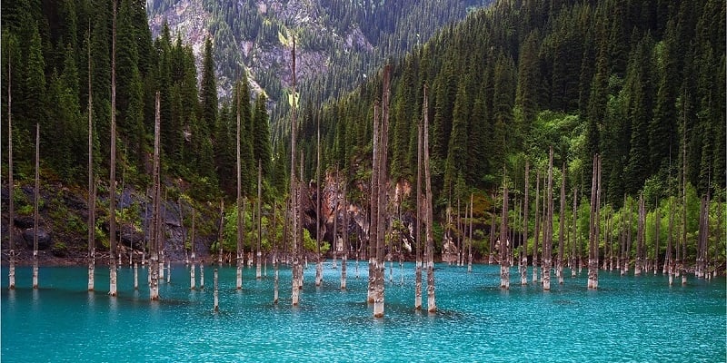 Blue Water from Lake Kaindy