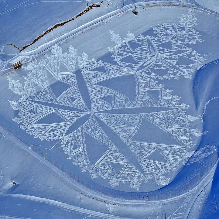 Snow Patterns Aerial