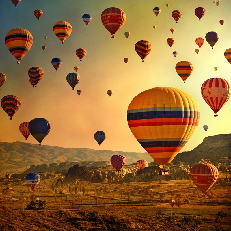 Hot Air Balloons in Cappadocia, Turkey