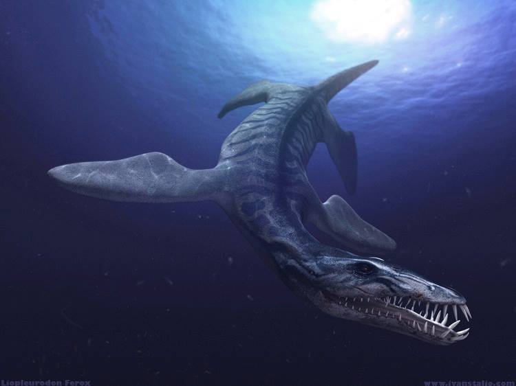 large underwater dinosaur