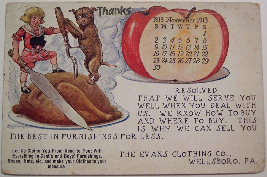 Weird Thanksgiving Photos Calendar
