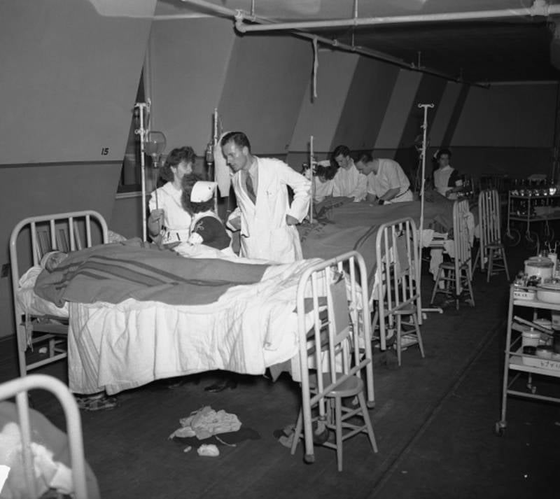 Victims Of The Fire In A Hospital