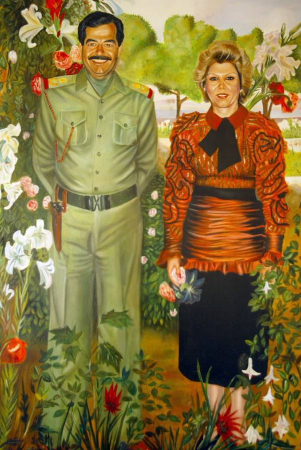 Saddam Hussein And Sajida Talfah Portriat
