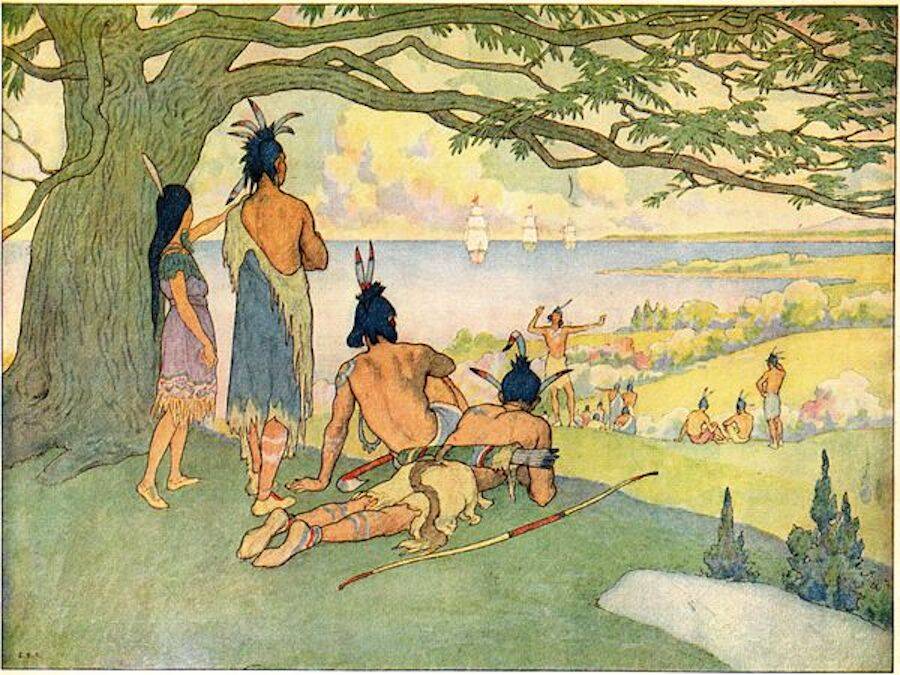 Chief Pocahontas Porn Pocahontas And Her Father Chief Powhatan