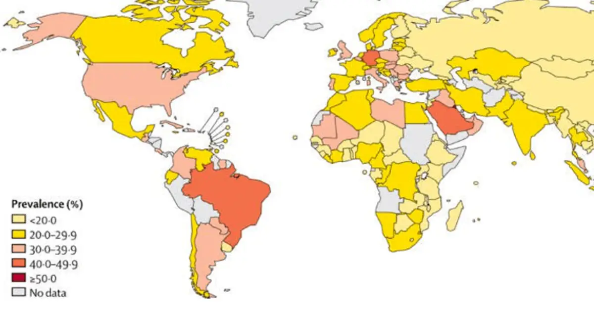 What is the most inactive country?