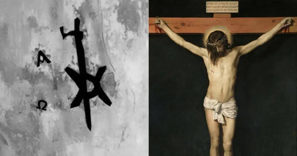 Amazon.com: 2 x Jesus Christ Cross Tattoo - Black Cross Tattoo (2) : Beauty  & Personal Care