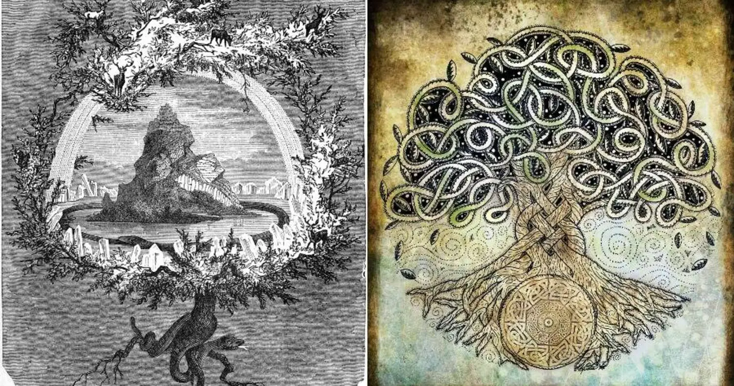 Yggdrasil, The Sacred Tree Of Life From Norse Mythology, image size:1500x790