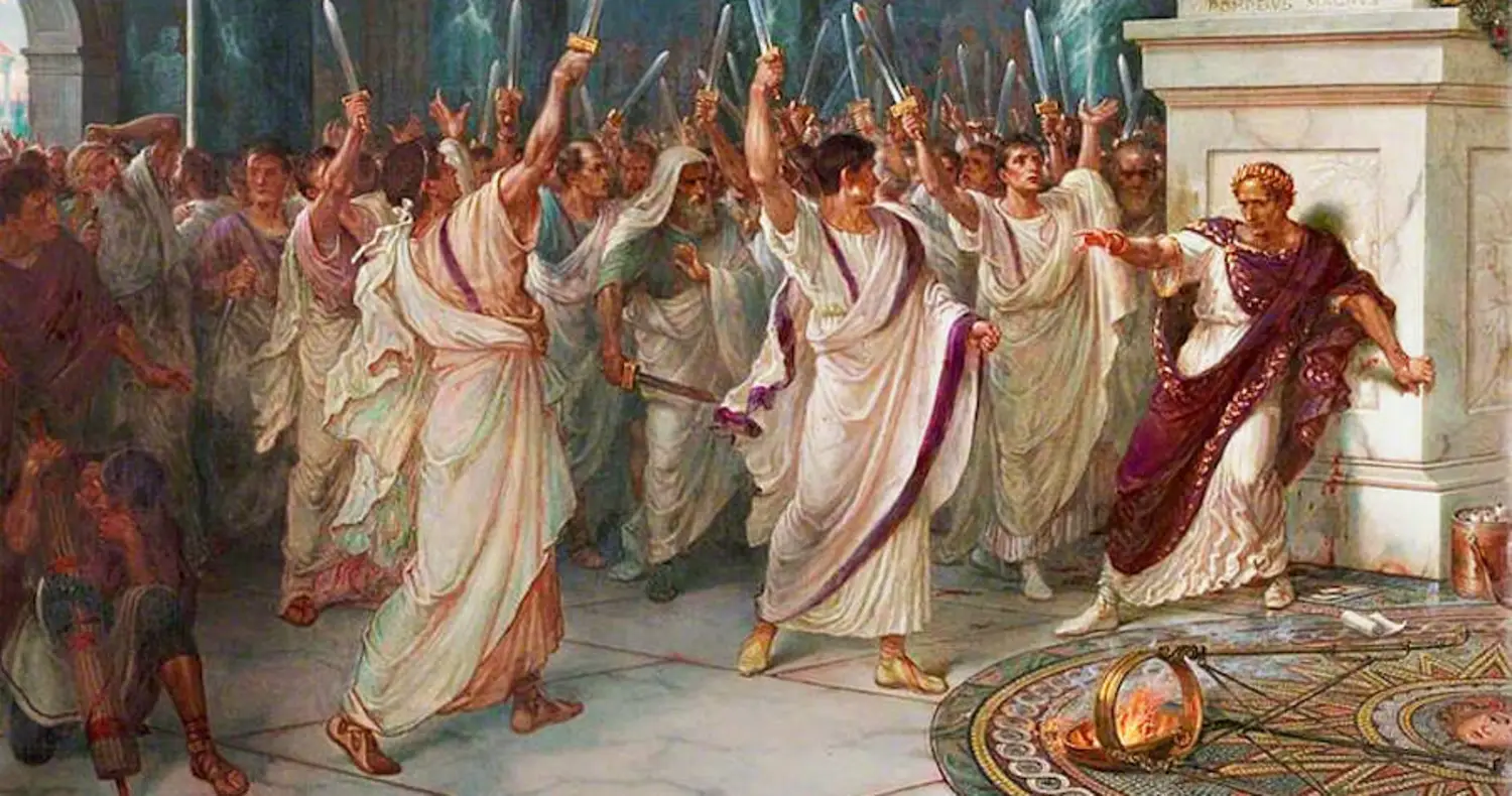 The Assassination Of Julius Caesar By The Roman Senate, image size:1500x790