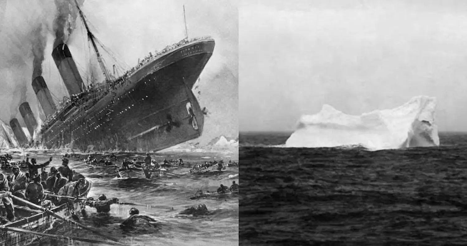Titanic Hitting The Iceberg Picture