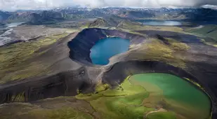 Volcano Lake In Iceland