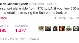 Neil DeGrasse Tyson Tweets Plane Ride
