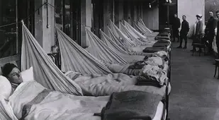 Bedridden Victims Of The Spanish Flu