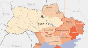 Map Of Russian Speakers In Ukraine.