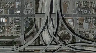 Google Earth Images Of The LA Freeways