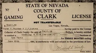 First Las Vegas Gaming License
