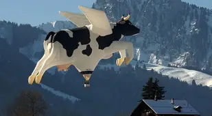Cow Hot Air Balloon