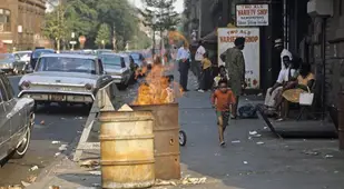 A Burning Trash Can In Harlem