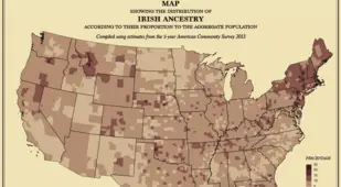 Map America Ancestry Irish