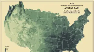 Map America Annual Rain