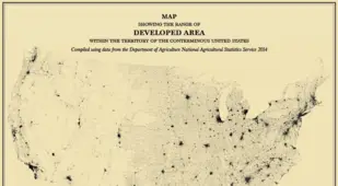 Map America Developed Area