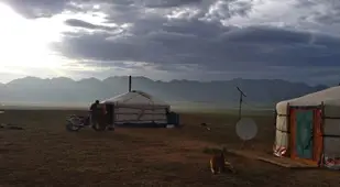 Mongolia Nomads Gers Clouds