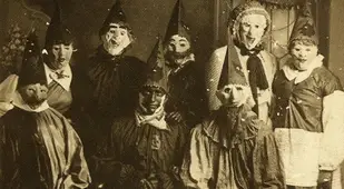 Creepy Vintage Halloween Costumes Pointy Hats