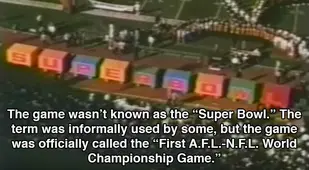 Super Bowl 1 Facts Name