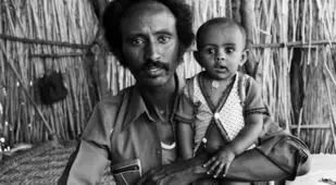 Ethiopian Refugee Father Son