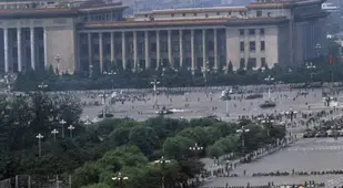 Tank Approach Tiananmen Square