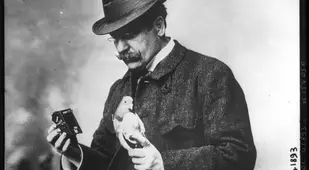 Julius Neubronner With Pigeon Camera