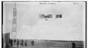 Paulhan In His Flying Machine At Rheims