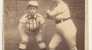 The Batter With Catcher, From Type 2 Series of Baseball Cards