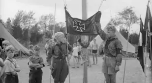 Kids Raising Flag