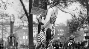 Greenwich Village Woman Hanging Poster
