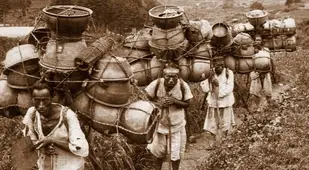 Transporting Pottery Across Mountain
