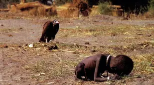 Vulture Near Little Child