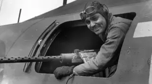 Clark Gable serving as a gunnery instructor with the US Army Air Force