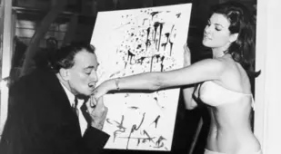 Salvador Dali With Raquel Welch